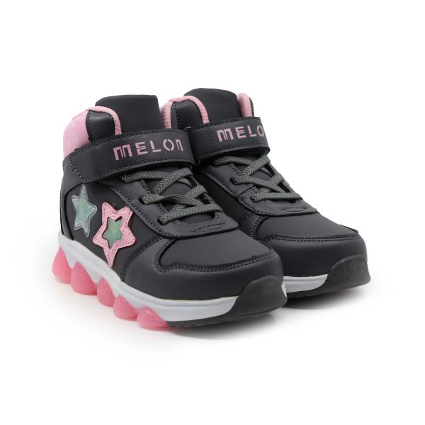 MELON GIRL'S LIGHTING BOOT WITH TOUCH STRAP& LACES