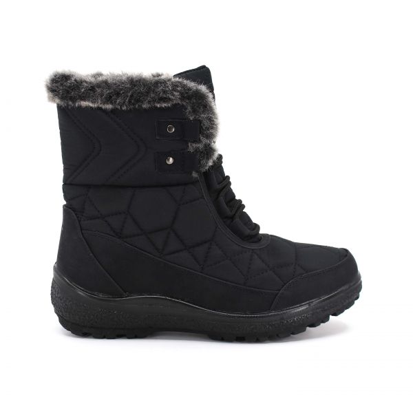 N LADIES LINED BOOT WITH FUR NECK& ZIPPER SIDE