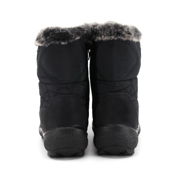 N LADIES LINED BOOT WITH FUR NECK& ZIPPER SIDE
