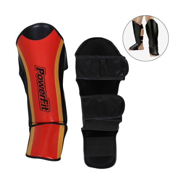 POWER FIT MARTSIAL ARTS SHIN GUARD WITH FOOT PROTECTION