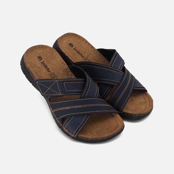 INBLUE MEN OUT DOOR LEATHER SLIPPERS