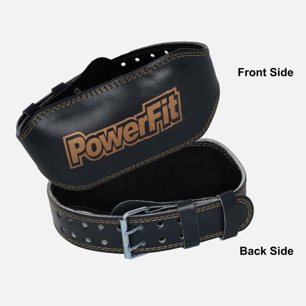 POWER FIT  LEATHER WEIGHT LIFTING BELT 6 INCH 