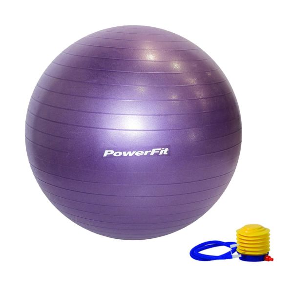 Power-Fit Anti Burst GYM Ball With Foot Pump QJ-BALL004 65CM-Purple