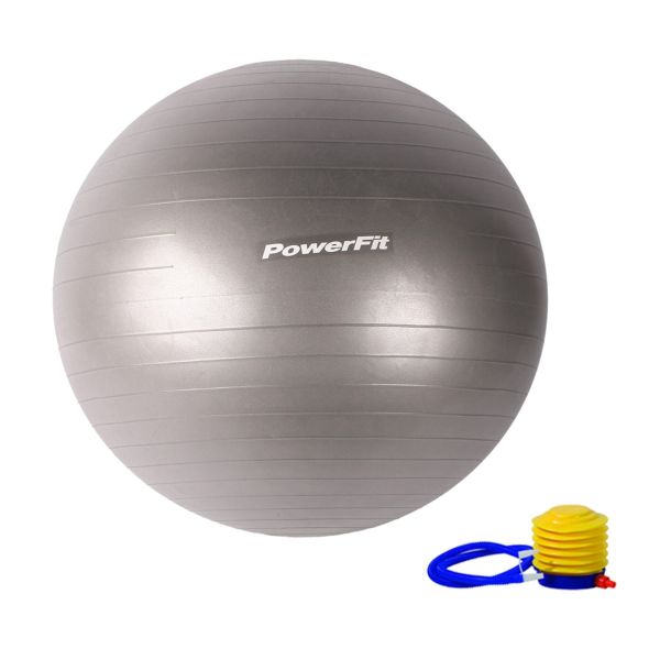 Power-Fit Anti-Burst GYM Ball With Foot Pump QJ-BALL004 65CM-Grey