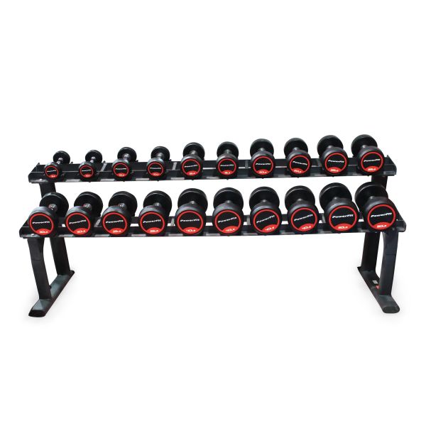  POWER FIT ROUND HEAD RUBBER DUMBBELL SET 5-50 LP WITHOUT STAND-HD