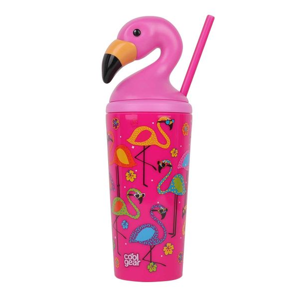 Cool Gear Flamingo Tumbler 18 OZ Water Bottle 5007935 (Print 2)