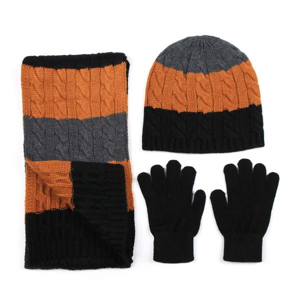 N BOYS SCARF, CAP AND GLOVES SET FREE SIZE