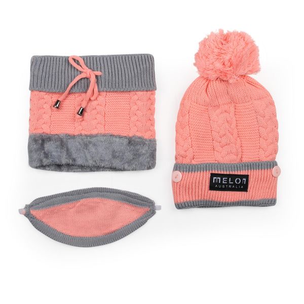 MELON LADIES CAP, NECK WARMER AND FACE MASK SET