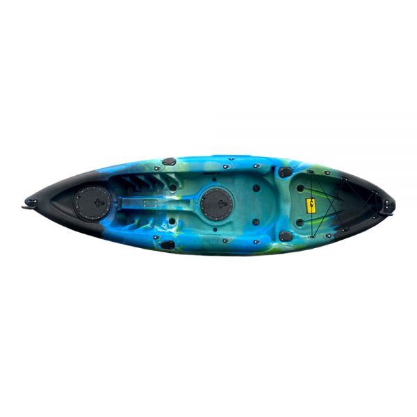 Single Kayak with Padel and Seat. (Ocean-Camo Color)