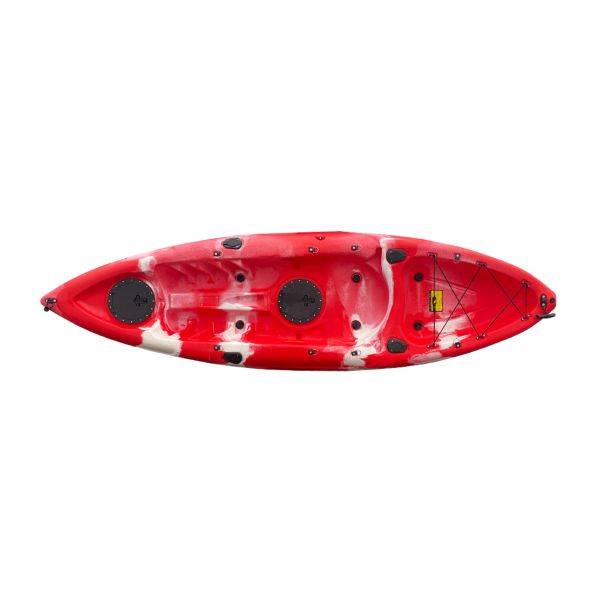 Single Kayak with Padel and Seat. (Red-Pomegranate Color)