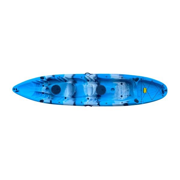 Double Seats Kayak with 2 padels and 2 seats. (blue lagoon color)