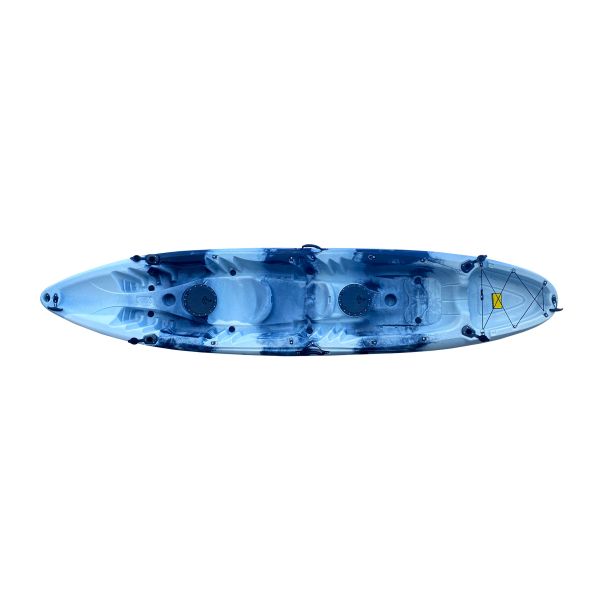 Double Seats Fishing Kayak with 2 padels and 2 seats. (winter-camo)