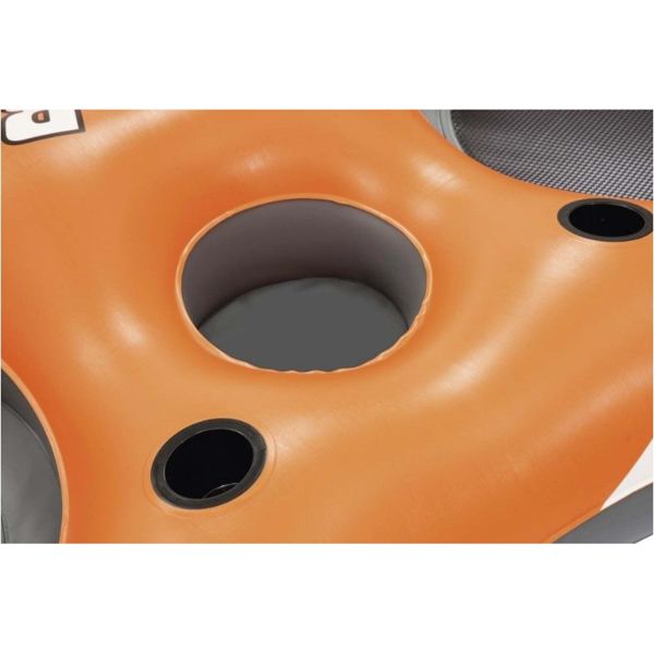 Rapid Rider Quad Inflatable Raft | Pool Float (Blue&Orange)