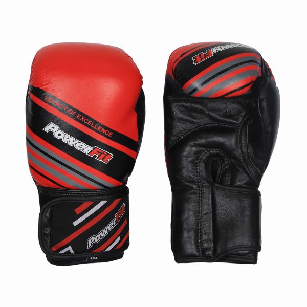 POWER FIT LEATHER BOXING GLOVES 