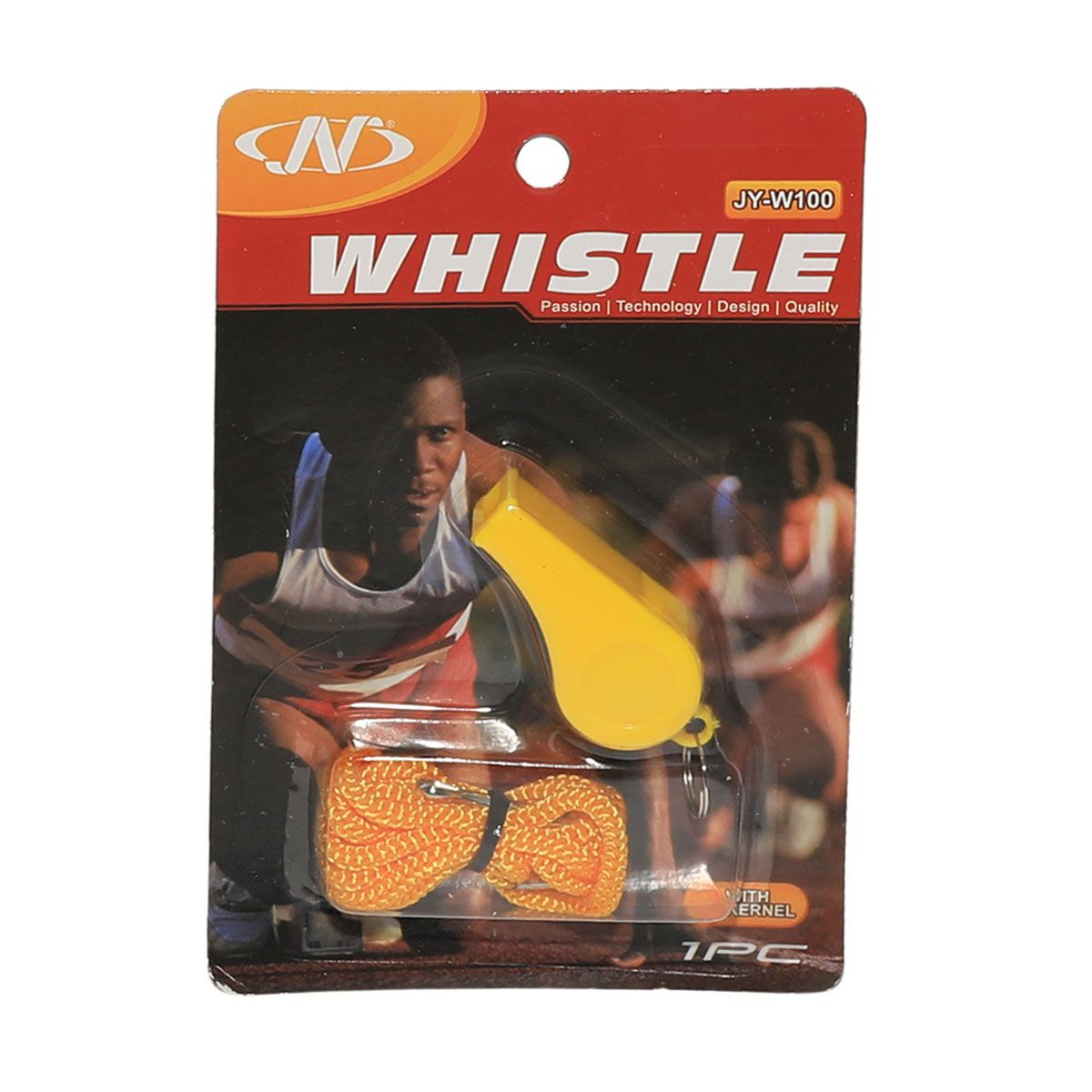 N Plastic Whistle JY-W100 (5.5 X 2 X 2.4-Yellow)